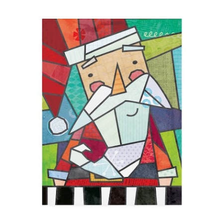 Holli Conger 'Stained Glass Santa' Canvas Art,24x32
